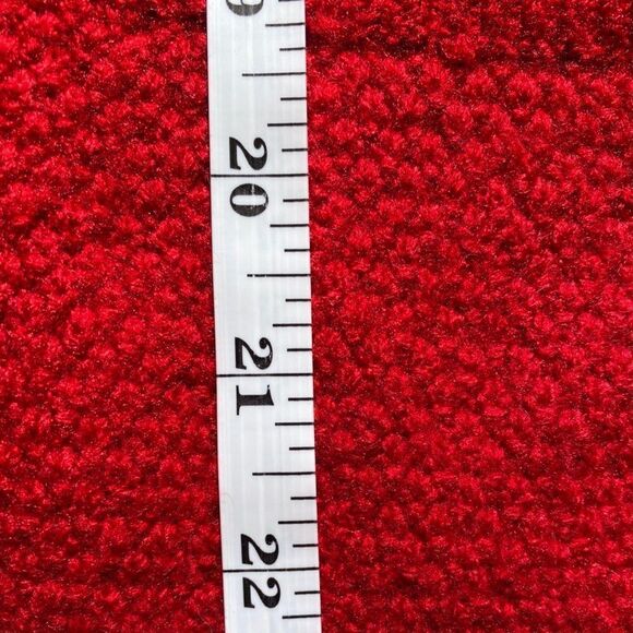 CYNTHIA ROWLEY Medium Buckle Snap Cardigan Sweater Red Vegan Business Casual - Picture 7 of 10